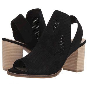 Cole Haan Callista Open Toe Slingback Suede Bootie